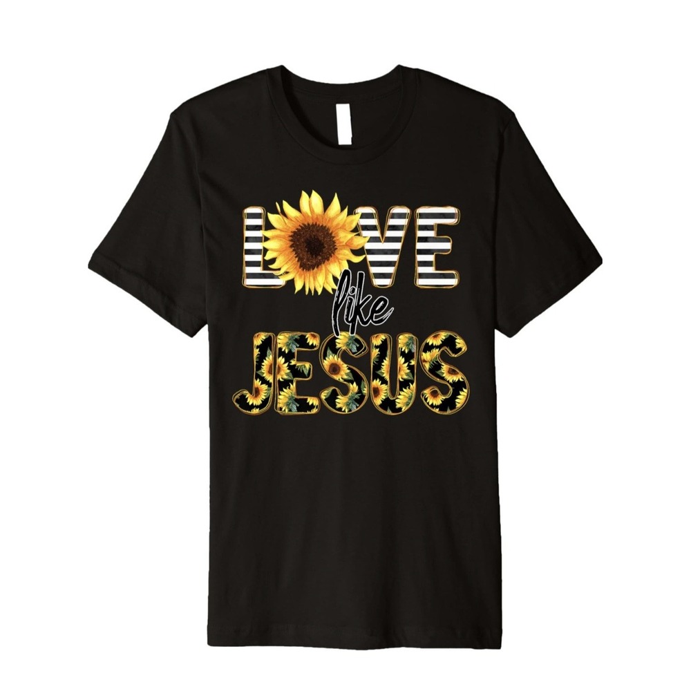 Love Like Jesus Sunflowers M T-Shirt (1482)